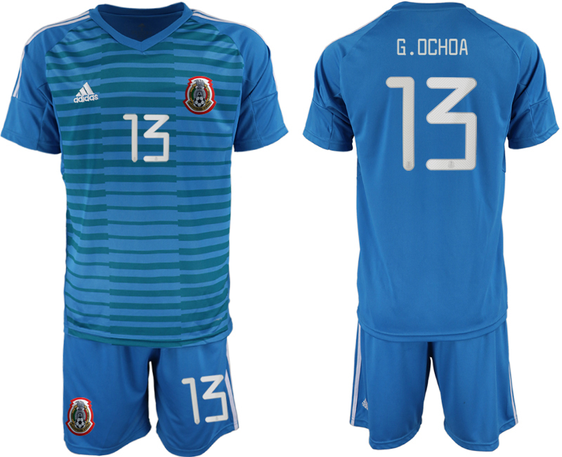 2019-20-Mexico-13-G.OCHOA-Blue-Goalkeeper-Soccer-Jersey