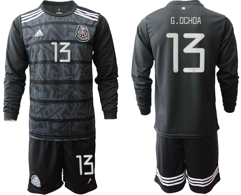 2019-20-Mexico-13-G.OCHOA-Home-Long-Sleeve-Soccer-Jersey