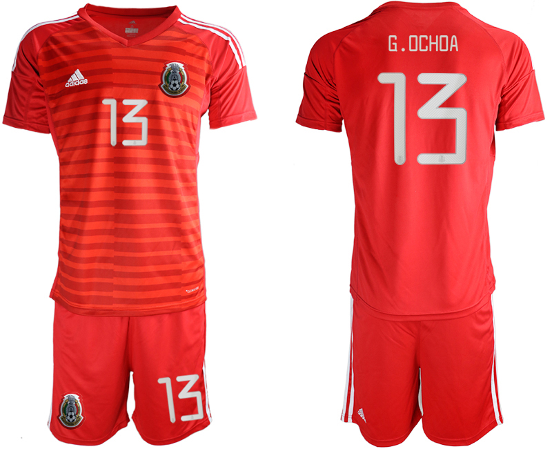 2019-20-Mexico-13-G.OCHOA-Red-Goalkeeper-Soccer-Jersey