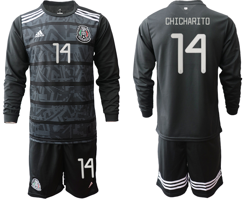 2019-20-Mexico-14-CHICHARITO-Home-Long-Sleeve-Soccer-Jersey