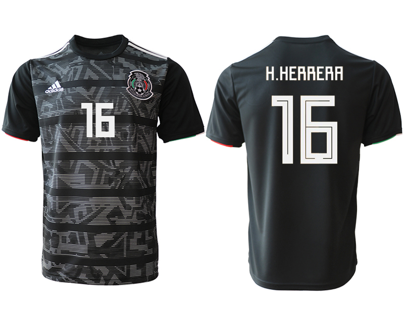 2019-20-Mexico-16-H.HERRERA-Away-Thailand-Soccer-Jersey