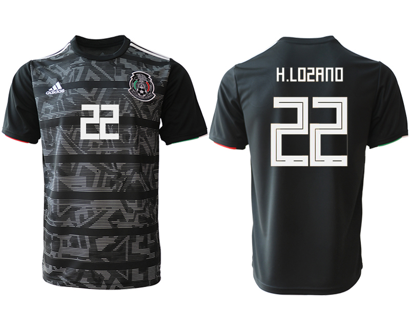 2019-20-Mexico-22-H.LOSANO-Away-Thailand-Soccer-Jersey