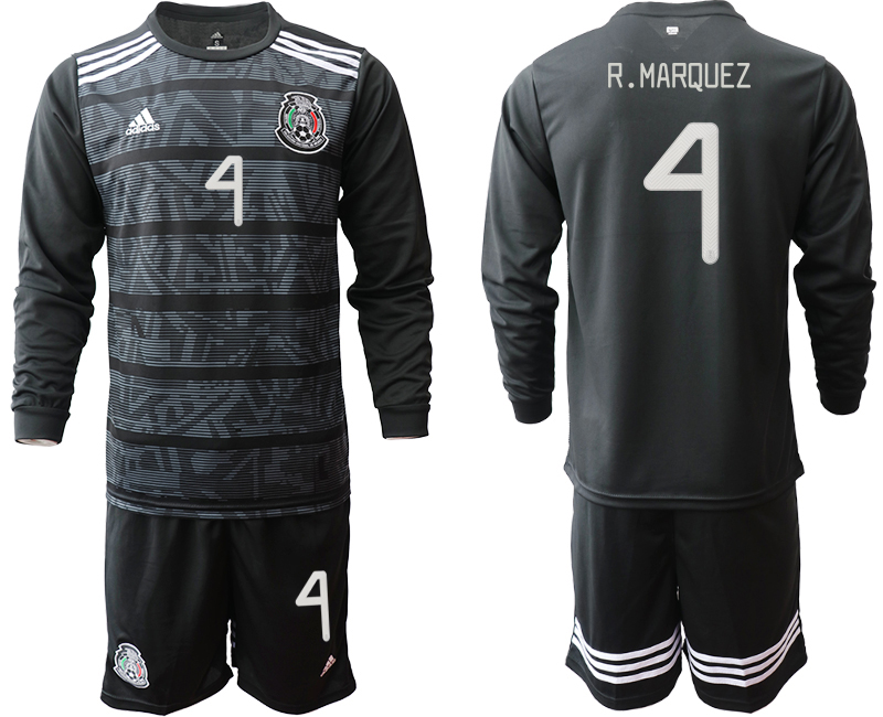 2019-20-Mexico-4-R.MARQUEZ-Home-Long-Sleeve-Soccer-Jersey