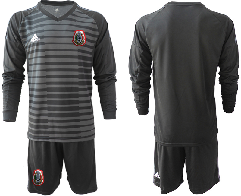 2019-20-Mexico-Black-Long-Sleeve-Goalkeeper-Soccer-Jersey