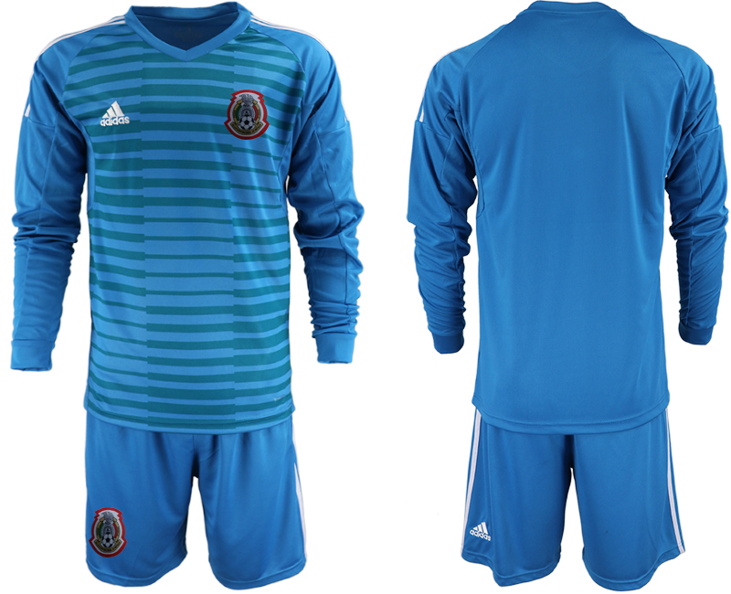 2019-20-Mexico-Blue-Long-Sleeve-Goalkeeper-Soccer-Jersey