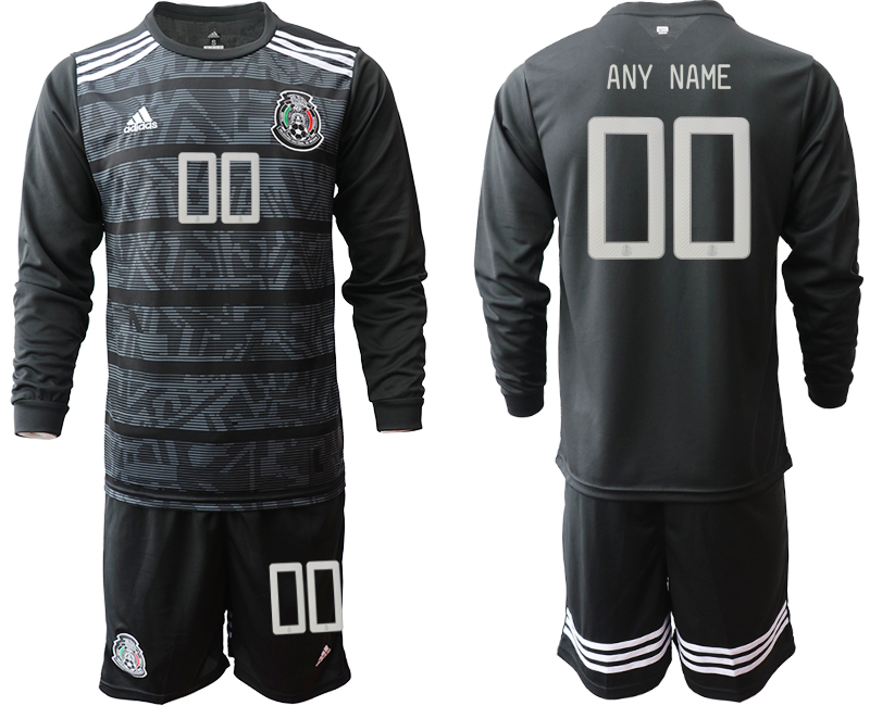 2019-20-Mexico-Customized-Home-Long-Sleeve-Soccer-Jersey