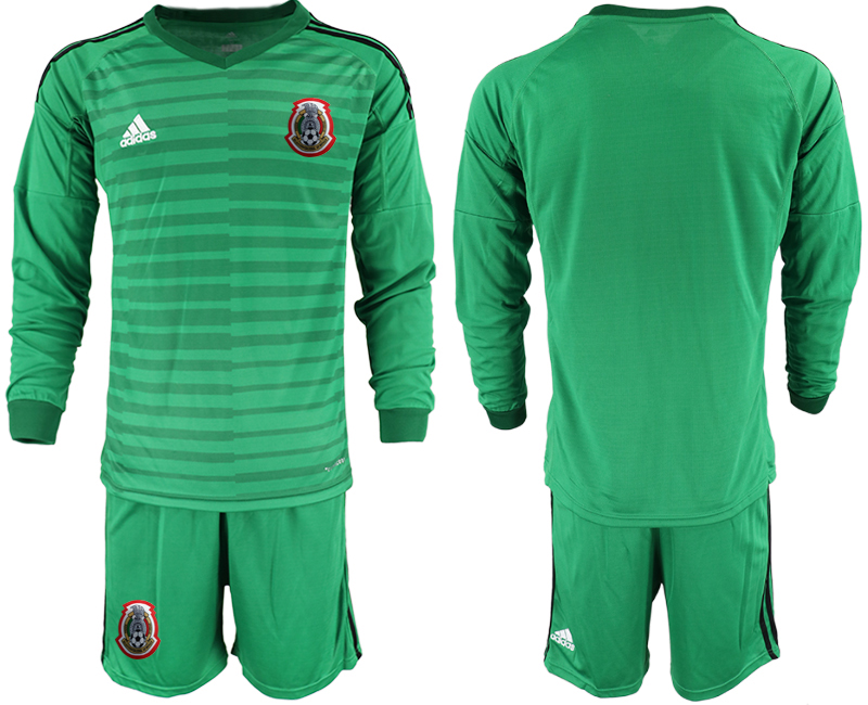 2019-20-Mexico-Green-Long-Sleeve-Goalkeeper-Soccer-Jersey