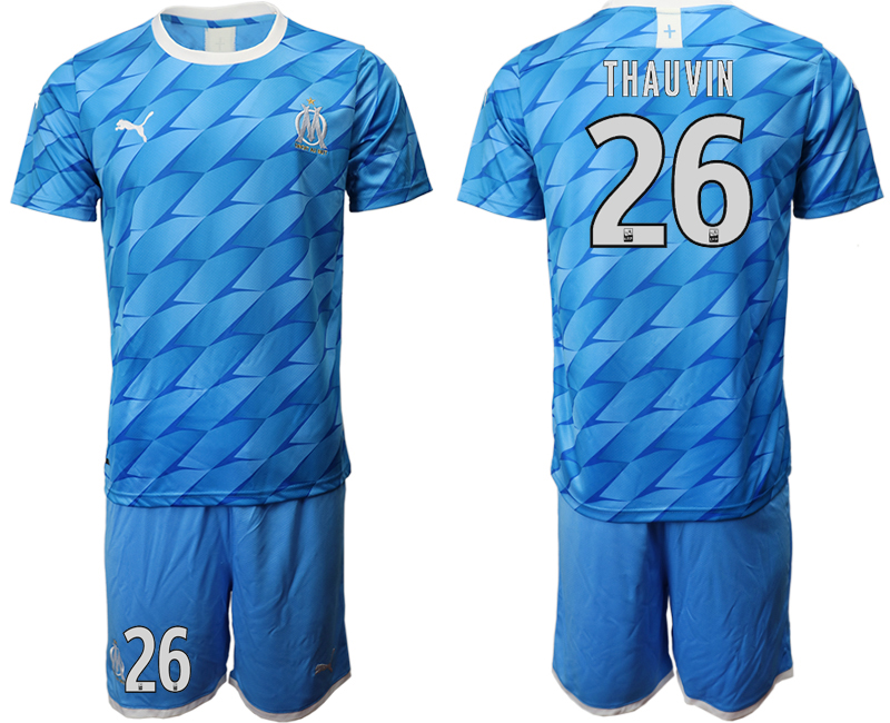 2019-20 Olympique De Marseille 26 THAUVIN Away Soccer Jersey