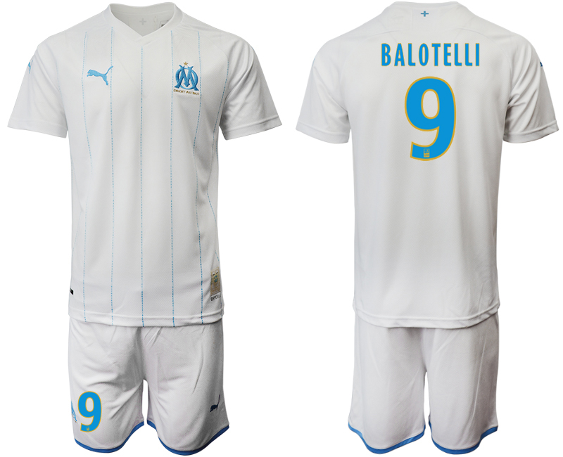 2019-20 Olympique De Marseille 9 BALOTELLI Home Soccer Jersey