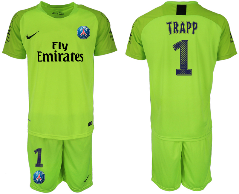 2019-20-Paris-Saint-Germain-1-TRAPP-Green-Goalkeeper-Soccer-Jersey