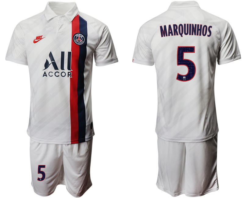 2019-20 Paris Saint-Germain 5 MARQUINHOS Third Away Soccer Jersey