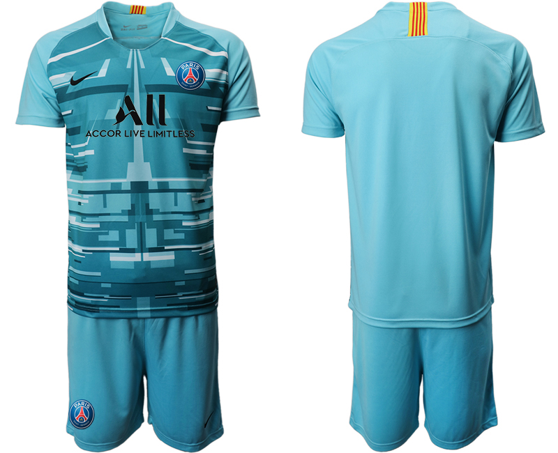 2019-20 Paris Saint-Germain Lake Blue Goalkeeper Soccer Jersey