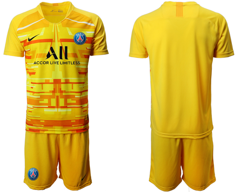 2019-20 Paris Saint-Germain Yellow Goalkeeper Soccer Jersey