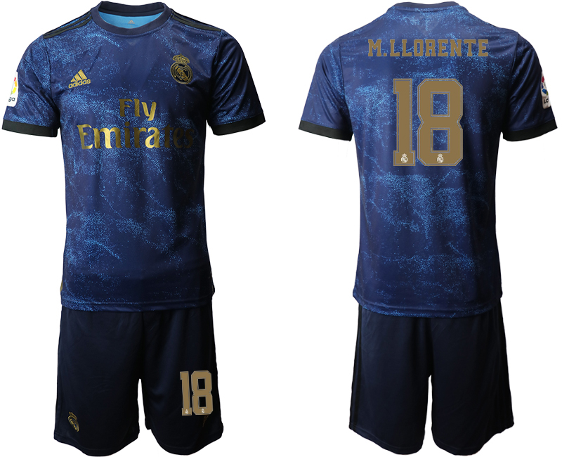 2019-20 Real Madrid 18 M.LLORENTE Third Away Soccer Jersey.