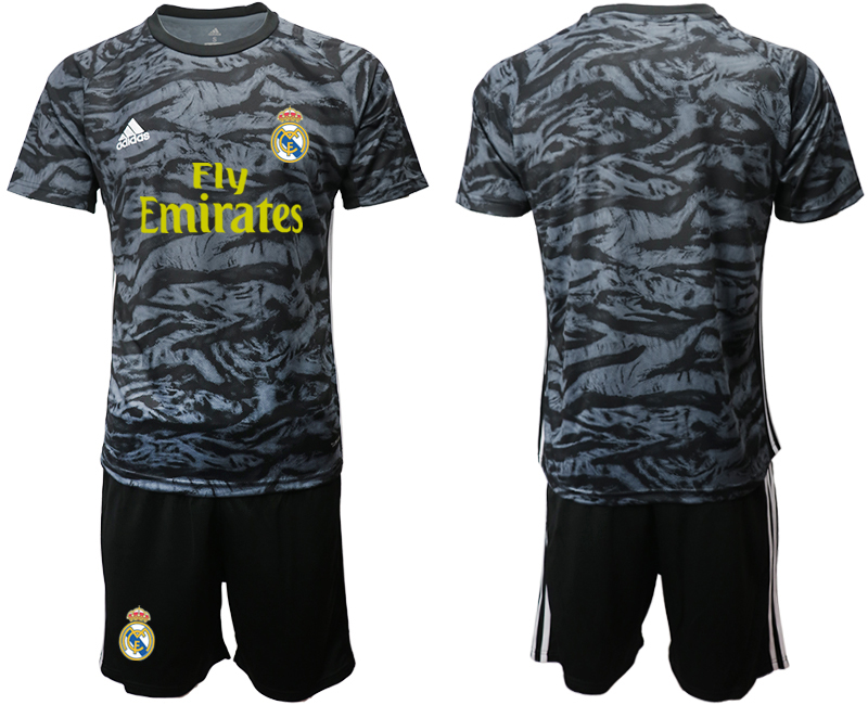 2019-20 Real Madrid Black Goalkeeper Soccer Jersey.