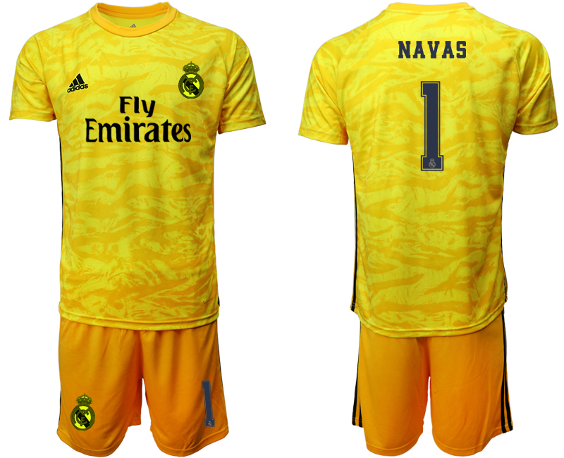 2019-20 Real Madrid Yellow Goalkeeper Soccer Jersey