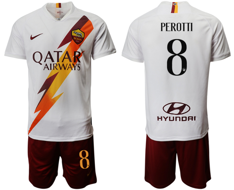 2019-20 Roma 8 PEROTTI Away Soccer Jersey