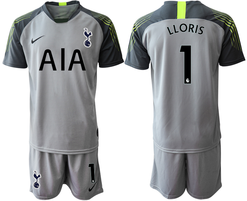 2019-20 Tottenham Hotspur 1 LLORIS Football Club Gray Goalkeeper Soccer Jersey