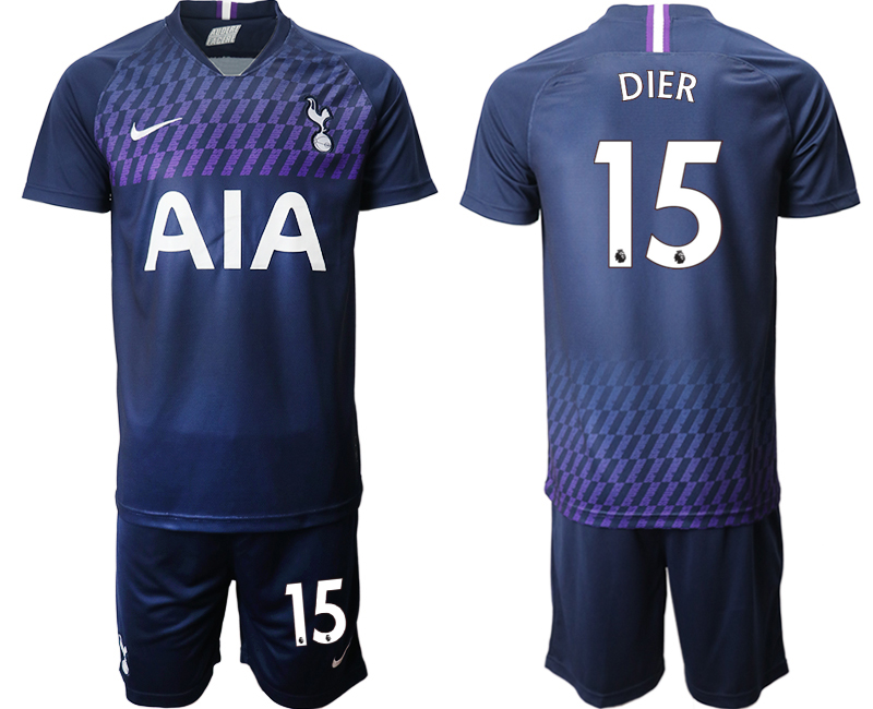 2019-20 Tottenham Hotspur 15 DIER Away Soccer Jersey