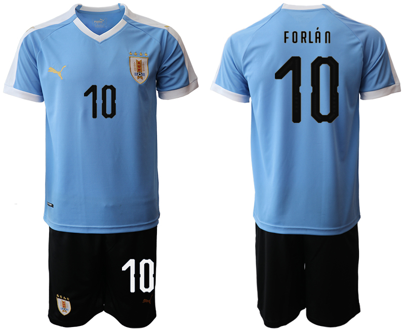 2019-20-Uruguay-10-FORLA-N-Home-Soccer-Jersey