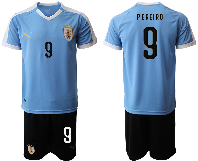 2019-20-Uruguay-9-P-EREIRO-Home-Soccer-Jersey