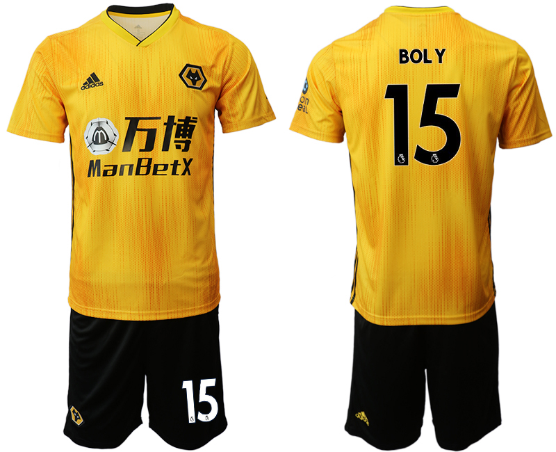 2019-20 Wolverhampton Wanderers 15 BOL Y Home Soccer Jersey