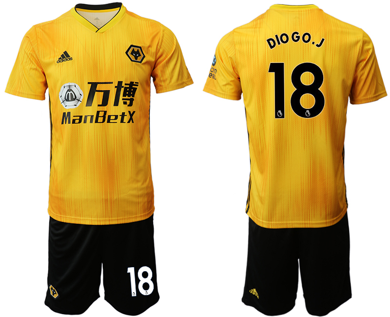 2019-20 Wolverhampton Wanderers 18 DIO G O. J Home Soccer Jersey