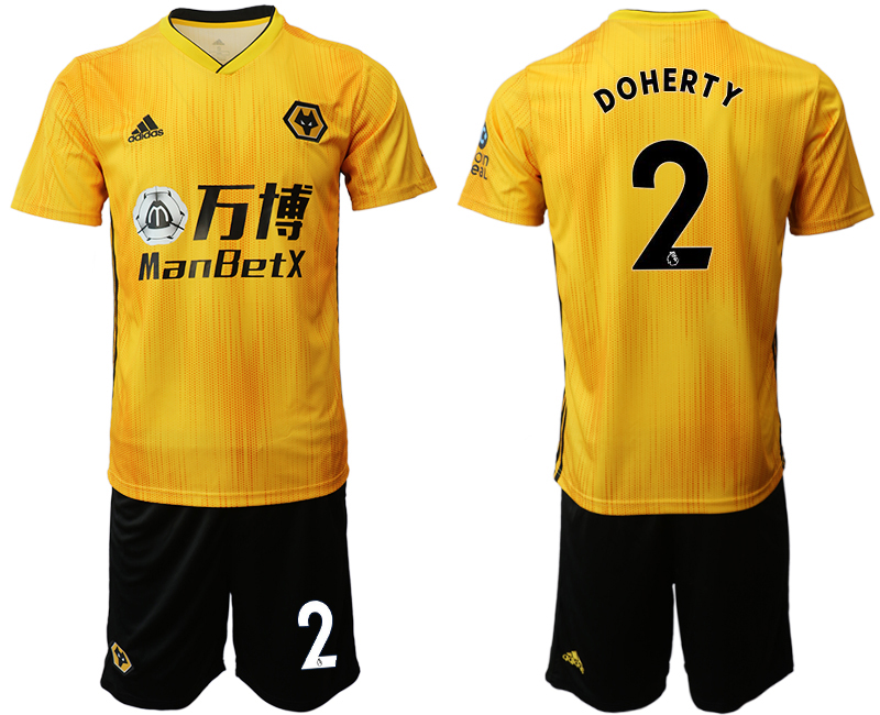 2019-20 Wolverhampton Wanderers 2 DOHERTY Home Soccer Jersey