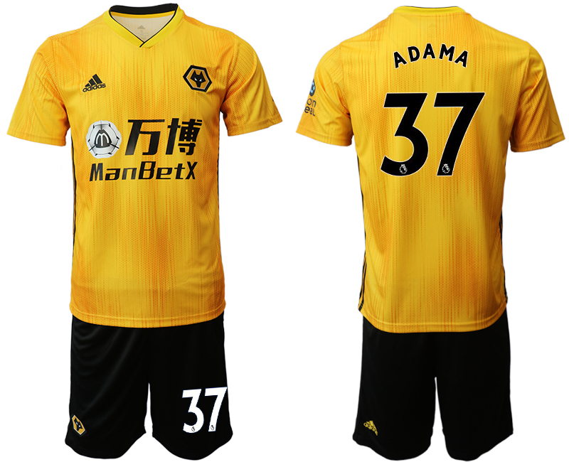 2019-20 Wolverhampton Wanderers 37 ADAMA Home Soccer Jersey