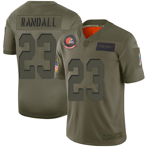 Nike Browns #23 Damarious Randall Camo Men's Stitched NFL Limited 2019 Salute To Service Jersey