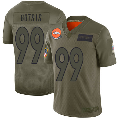 Nike Broncos #99 Adam Gotsis Camo Men's Stitched NFL Limited 2019 Salute To Service Jersey