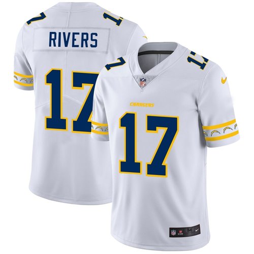 Los Angeles Chargers #17 Philip Rivers Nike White Team Logo Vapor Limited NFL Jersey