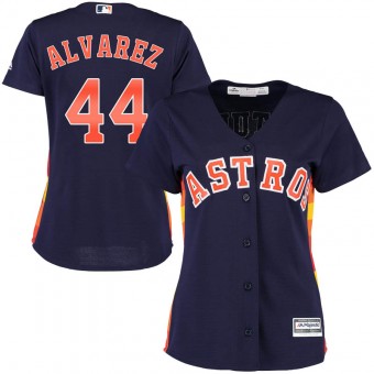 Women's Authentic Houston Astros #44 Yordan Alvarez Majestic Cool Base Alternate Navy Jersey