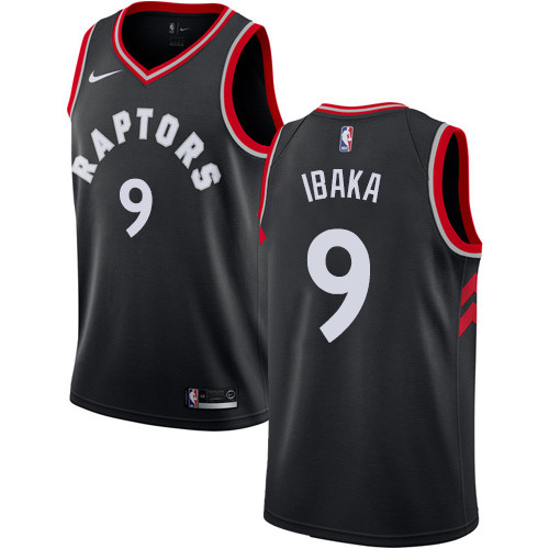 Nike Raptors #9 Serge Ibaka Black NBA Swingman Statement Edition Jersey