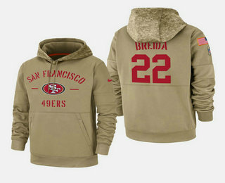 Men's San Francisco 49ers #22 Matt Breida 2019 Salute to Service Sideline Therma Hoodie