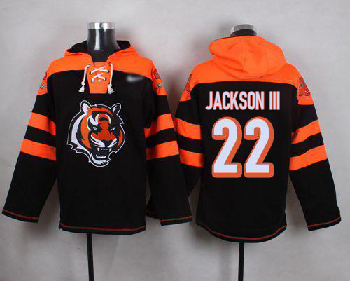 Nike Bengals #22 William Jackson III Black Player Pullover NFL Hoodie