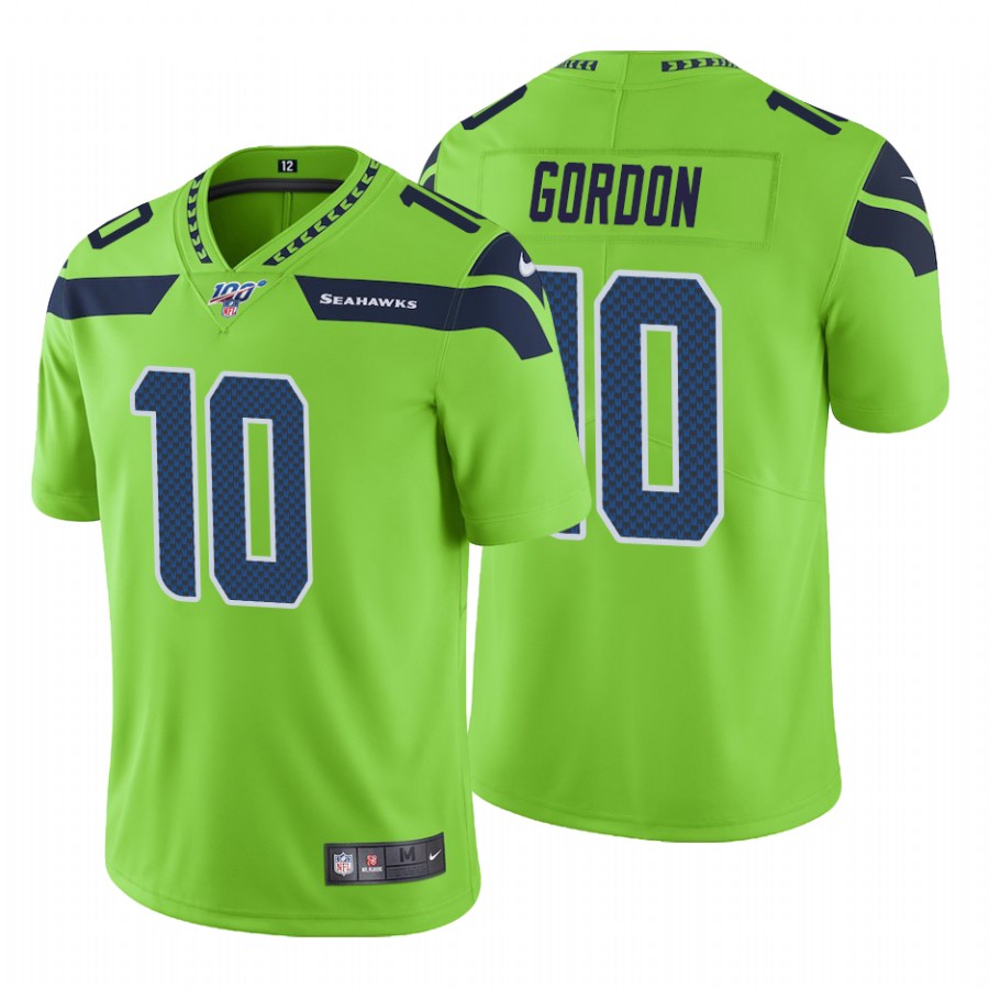 Nike Seahawks #10 Josh Gordon Green Men's Vapor Rush Limited NFL 100 Jersey