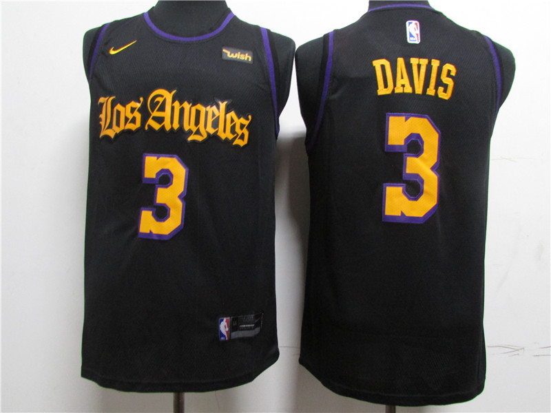 Los Angeles Lakers #3 Anthony Davis Black 2020 Latin Nights NBA Swingman Jersey