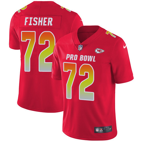 Nike Kansas City Chiefs #72 Eric Fisher Red Men's Stitched NFL Limited AFC 2019 Pro Bowl Jersey