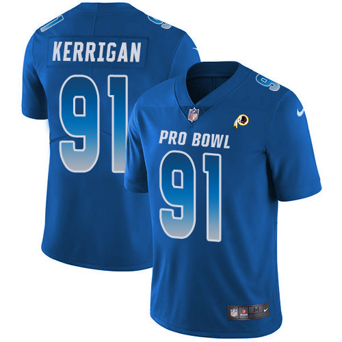 Nike Washington Redskins #91 Ryan Kerrigan Royal Men's Stitched NFL Limited NFC 2019 Pro Bowl Jersey