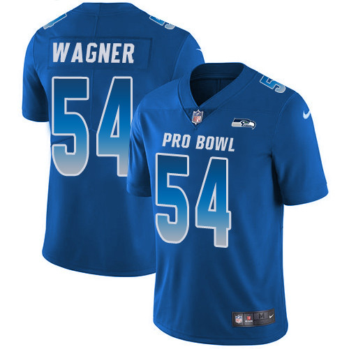 Nike Seattle Seahawks #54 Bobby Wagner Royal Men's Stitched NFL Limited NFC 2019 Pro Bowl Jersey