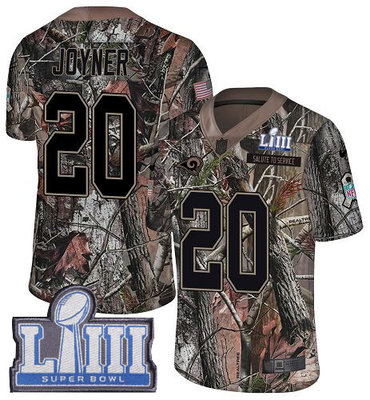 #20 Limited Lamarcus Joyner Camo Nike NFL Men's Jersey Los Angeles Rams Rush Realtree Super Bowl LIII Bound