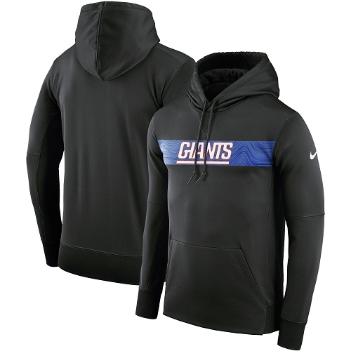 Men's New York Giants Nike Charcoal Sideline Team Performance Pullover Hoodie