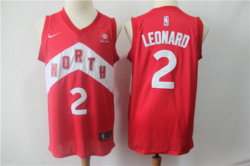 Men's Toronto Raptors 2 Kawhi Leonard Nike Red 2018-19 Swingman Earned Edition Jersey