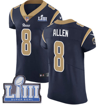 #8 Elite Brandon Allen Navy Blue Nike NFL Home Men's Jersey Los Angeles Rams Vapor Untouchable Super Bowl LIII Bound