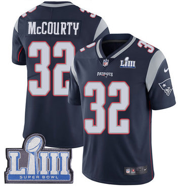 #32 Limited Devin McCourty Navy Blue Nike NFL Home Men's Jersey New England Patriots Vapor Untouchable Super Bowl LIII Bound