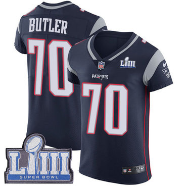 #70 Elite Adam Butler Navy Blue Nike NFL Home Men's Jersey New England Patriots Vapor Untouchable Super Bowl LIII Bound