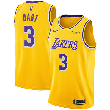 Men's Los Angeles Lakers #3 Josh Hart Gold Nike NBA Icon Edition Swingman Jersey