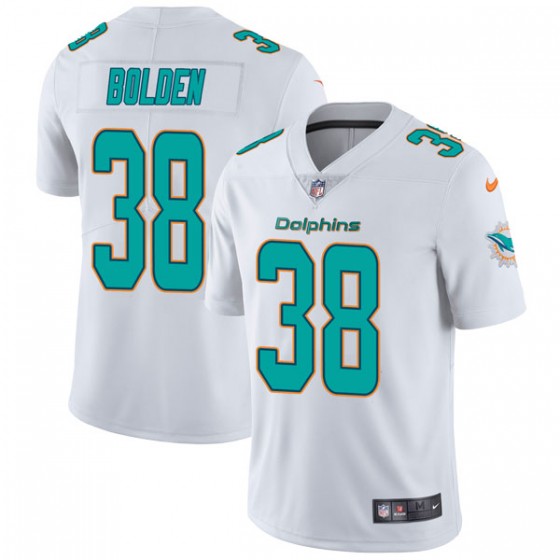 Men's Miami Dolphins #38 Brandon Bolden Nike limited Vapor Untouchable White Jersey