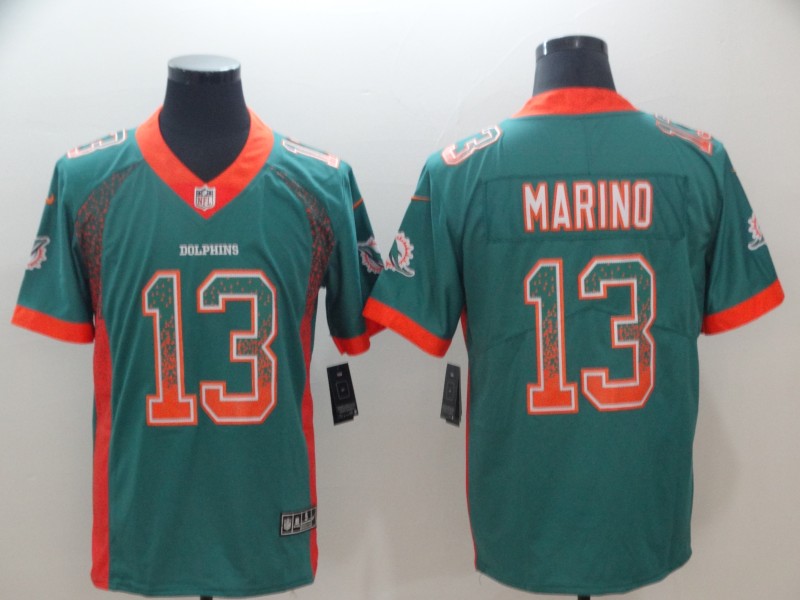 Nike Dolphins #13 Dan Marino Aqua Green Team Color Men's Stitched NFL Vapor Untouchable Limited Jersey